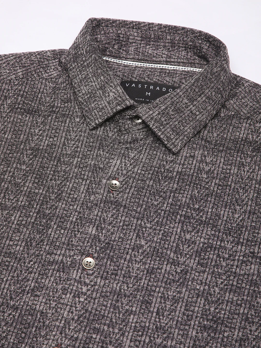 Purple Textured Knitted Shirt - Image 3