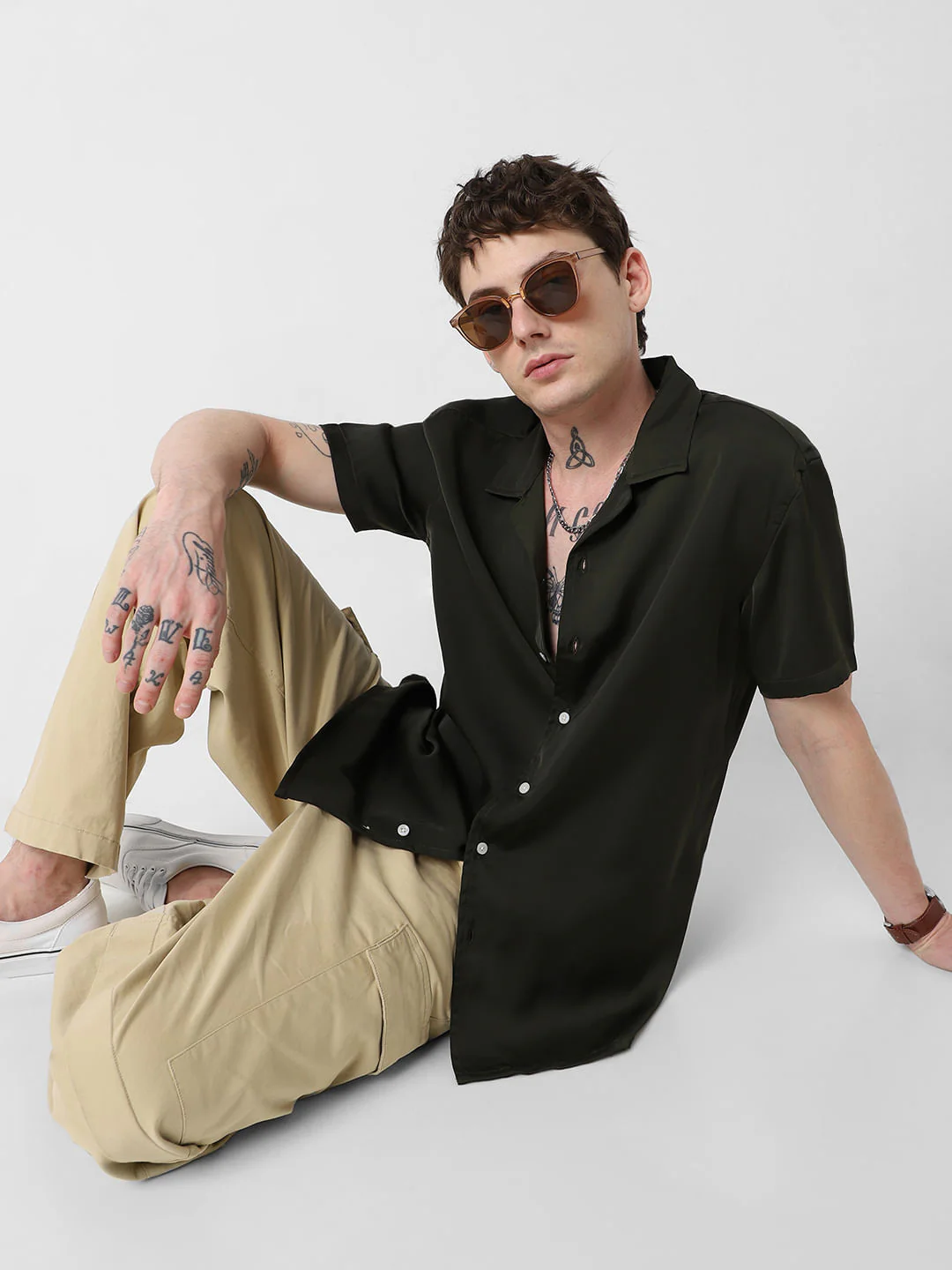 Radiant Avocado Green Oversized Shirt - Image 4
