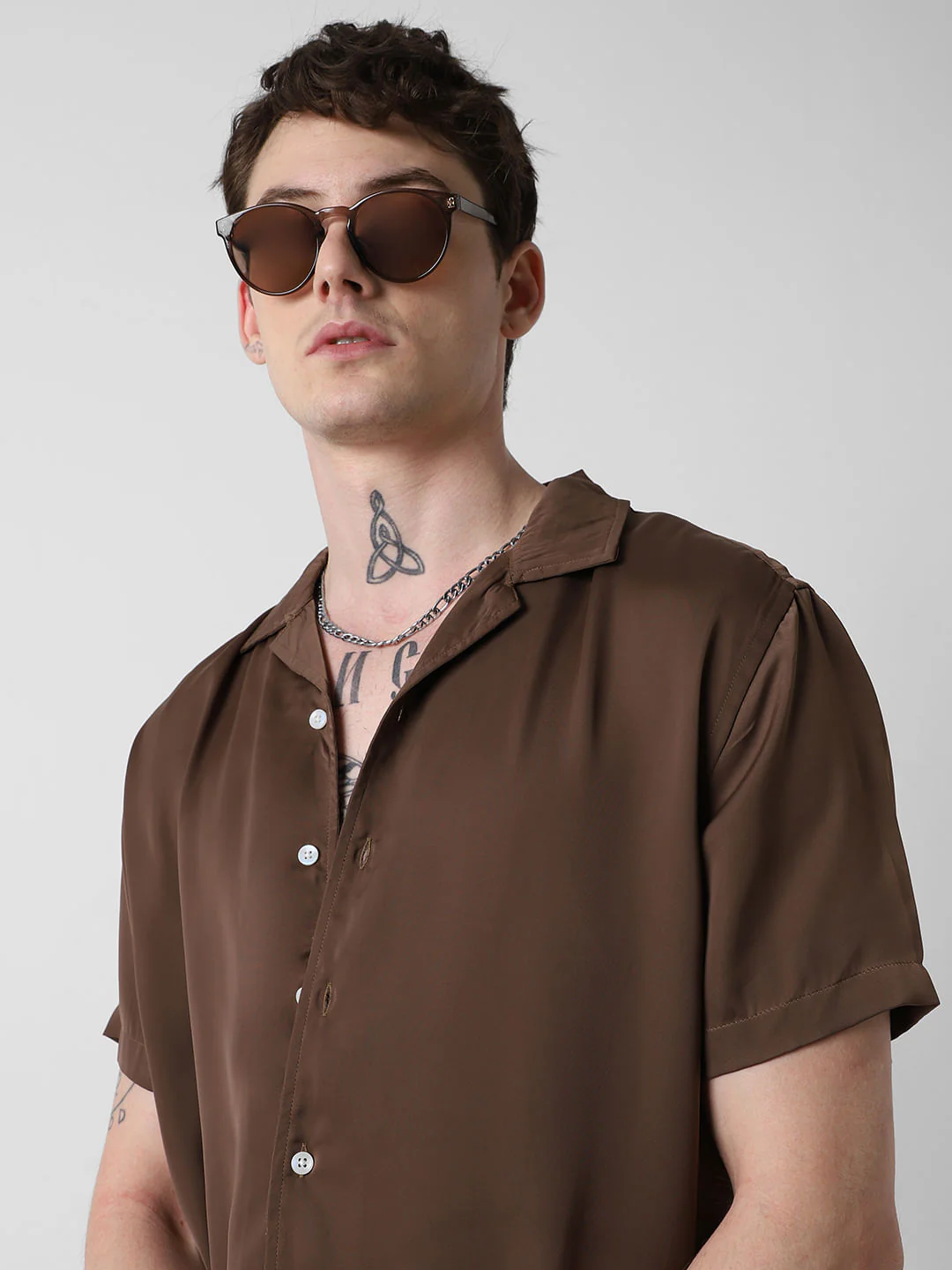 Radiant Chocolate Brown Oversized Shirt - Image 2