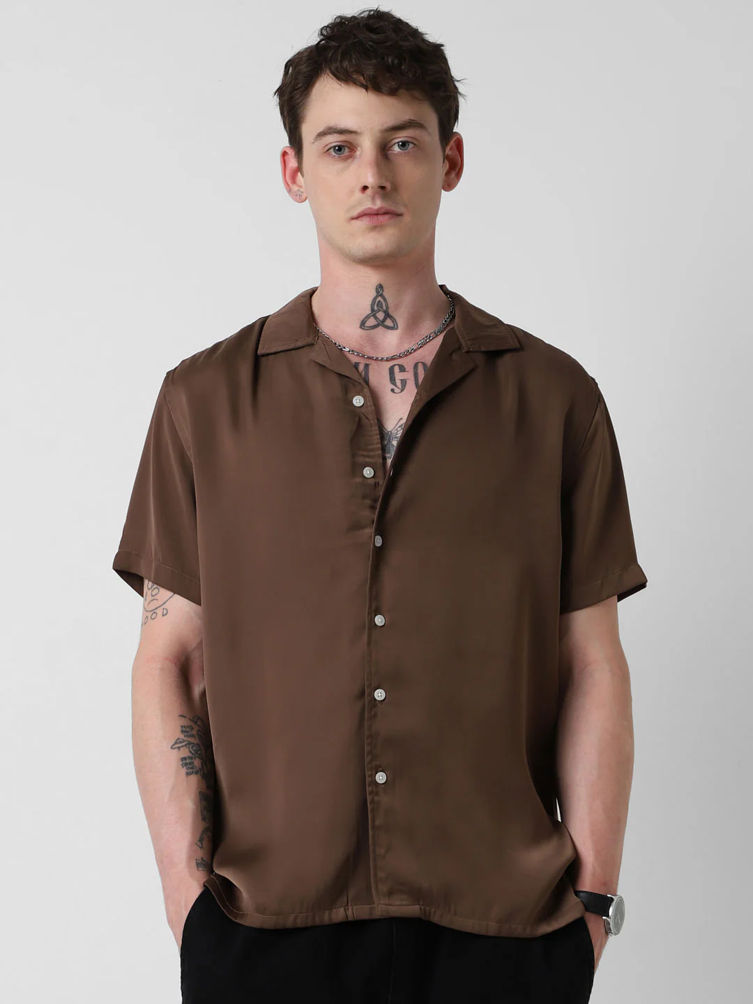 Radiant Chocolate Brown Oversized Shirt - Image 5