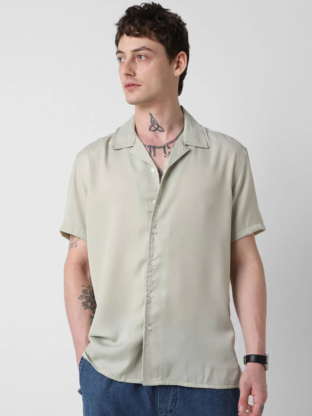Radiant Tea Green Oversized Shirt - Image 5