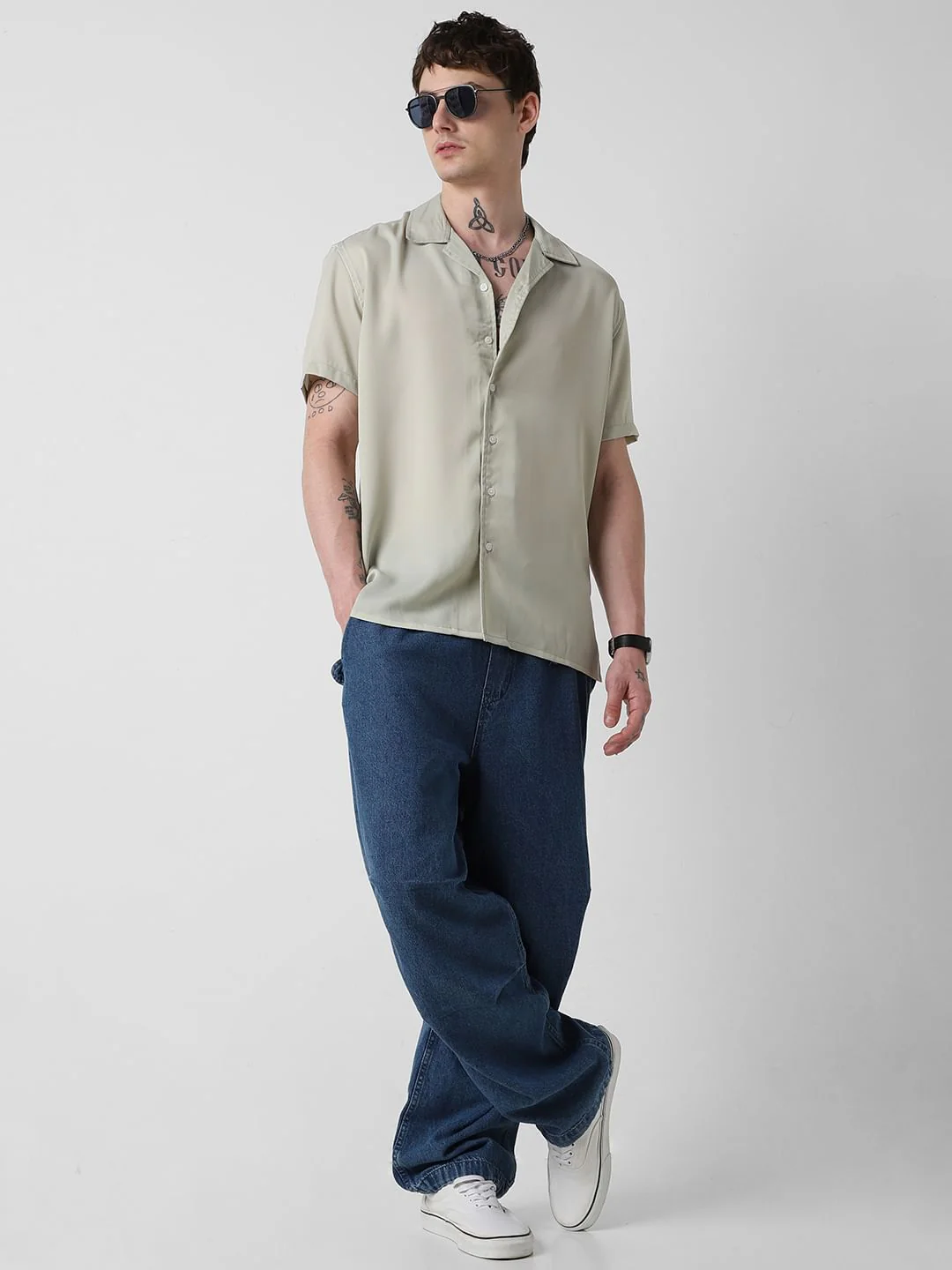 Radiant Tea Green Oversized Shirt - Image 8