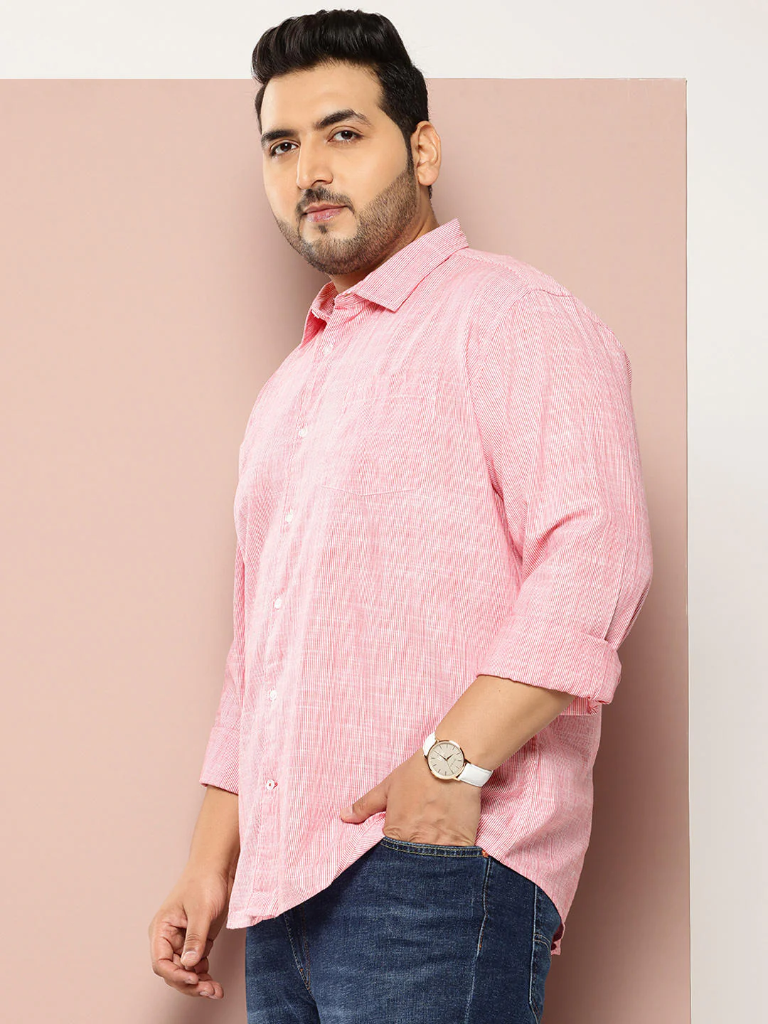 Red & White PinStriped Shirt - Image 3