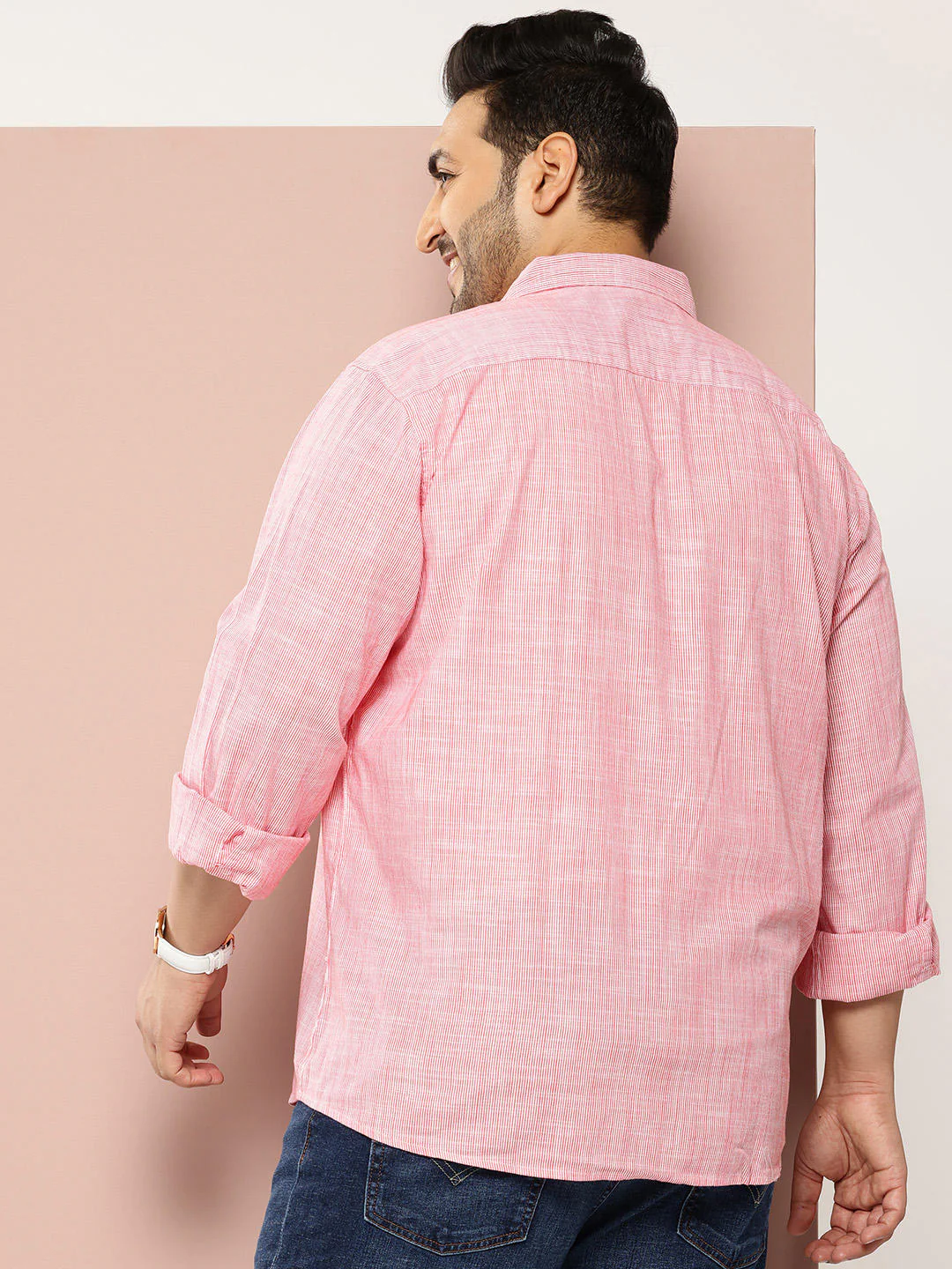 Red & White PinStriped Shirt - Image 4
