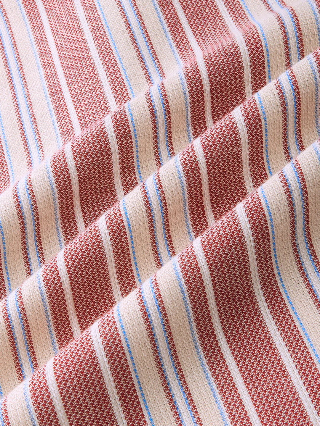 Refined Berry Red Retro Striped Kurta - Image 9