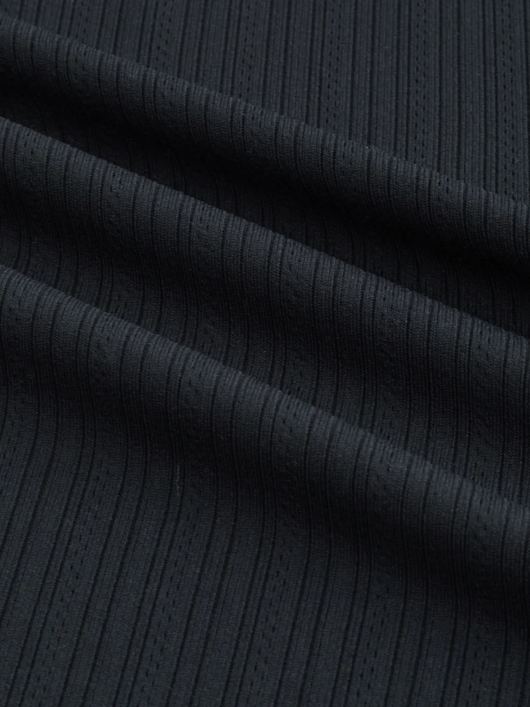 Refined Black Hairline Striped Polo Knit T-Shirt - Image 3