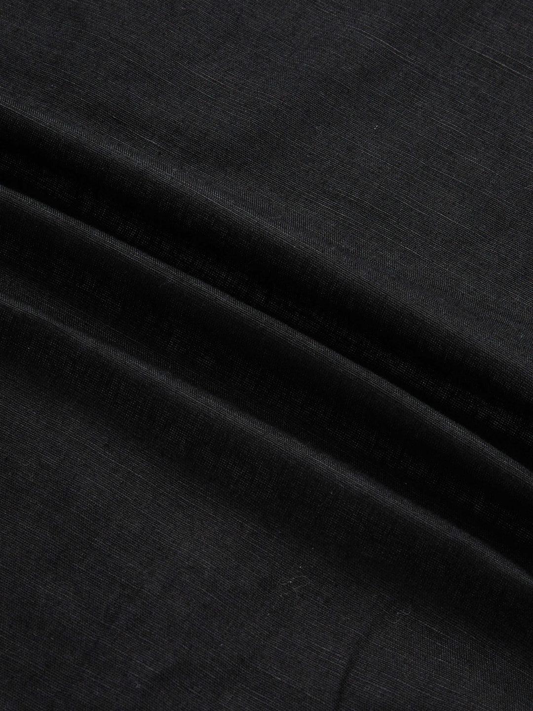 Refined Black Luxe Linen Blend Lapel Collar Oversized Shirt - Image 8