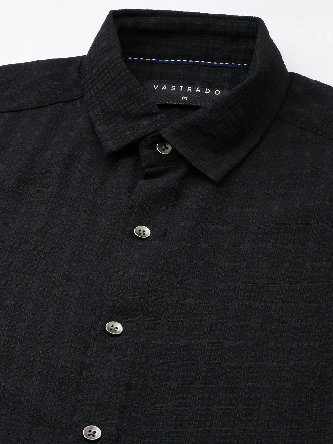Refined Black Textured Shirt - Image 3