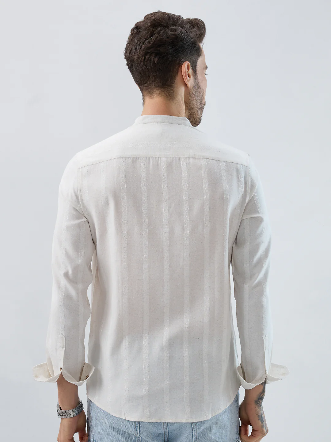 Refined Cream Grainy Kurta - Image 7
