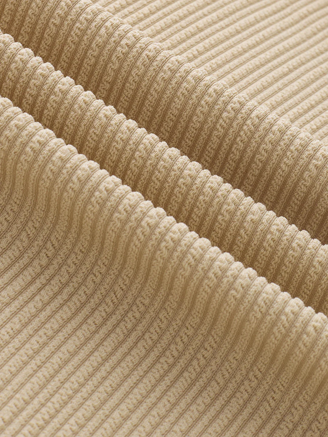 Refined Latte Beige Knit Shirt - Image 9
