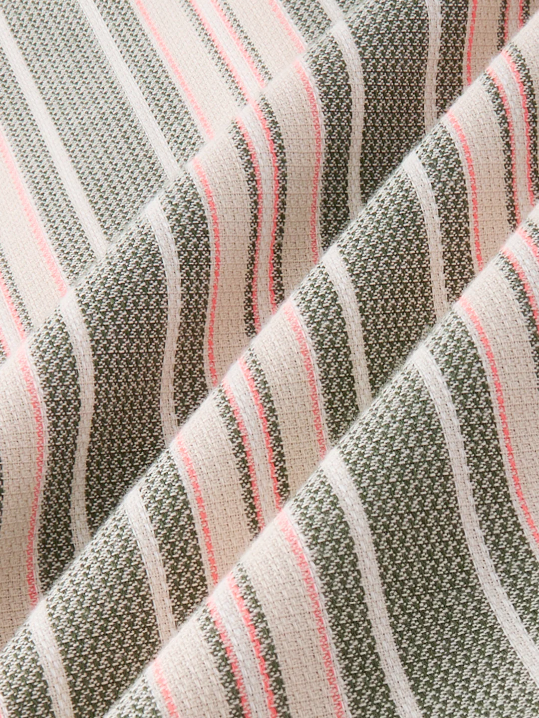 Refined Olive Retro Striped Kurta - Image 10