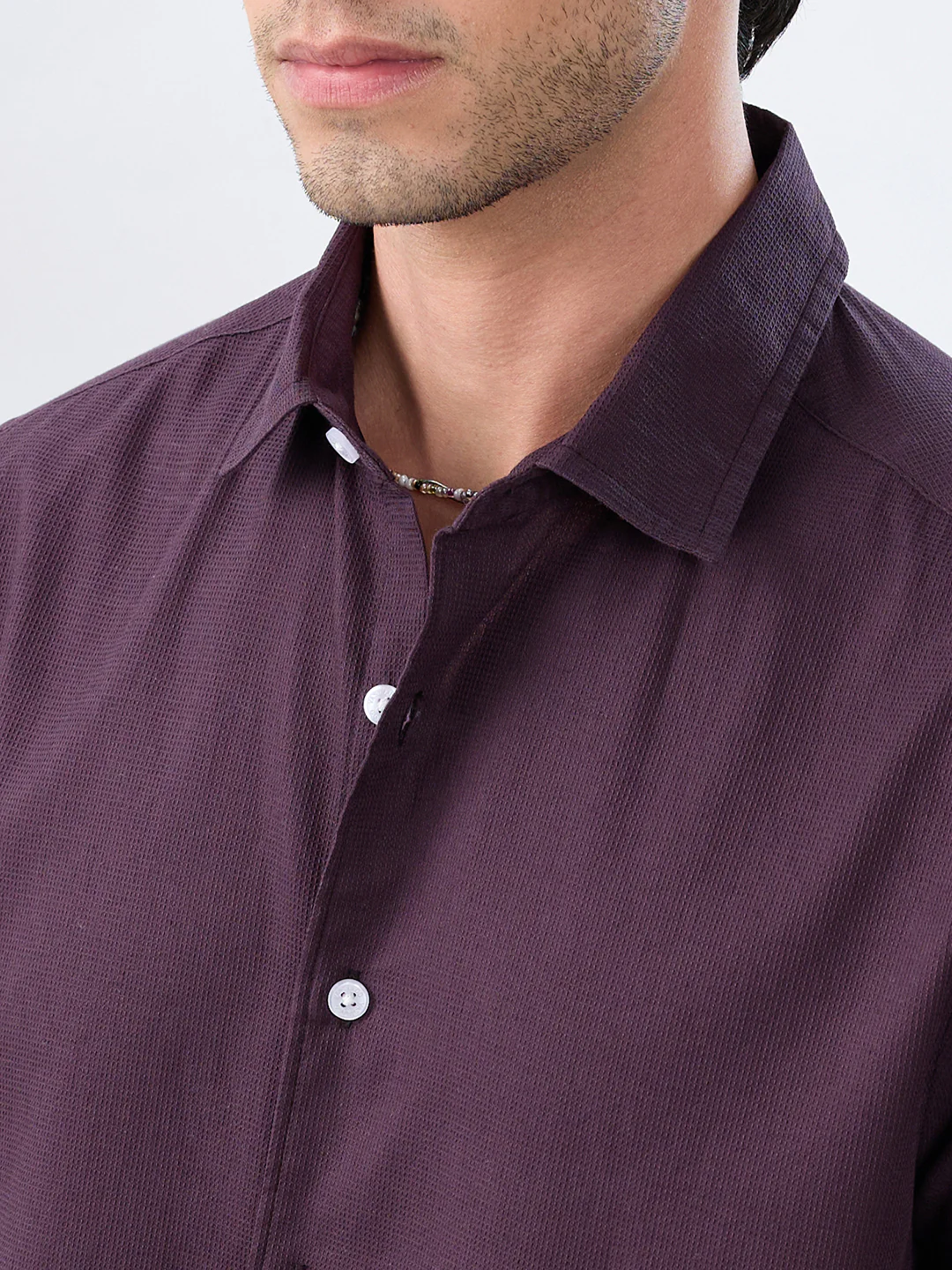 Refined Resin Purple Textured Shirt - Image 3