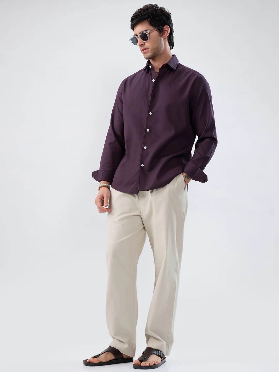 Refined Resin Purple Textured Shirt - Image 7
