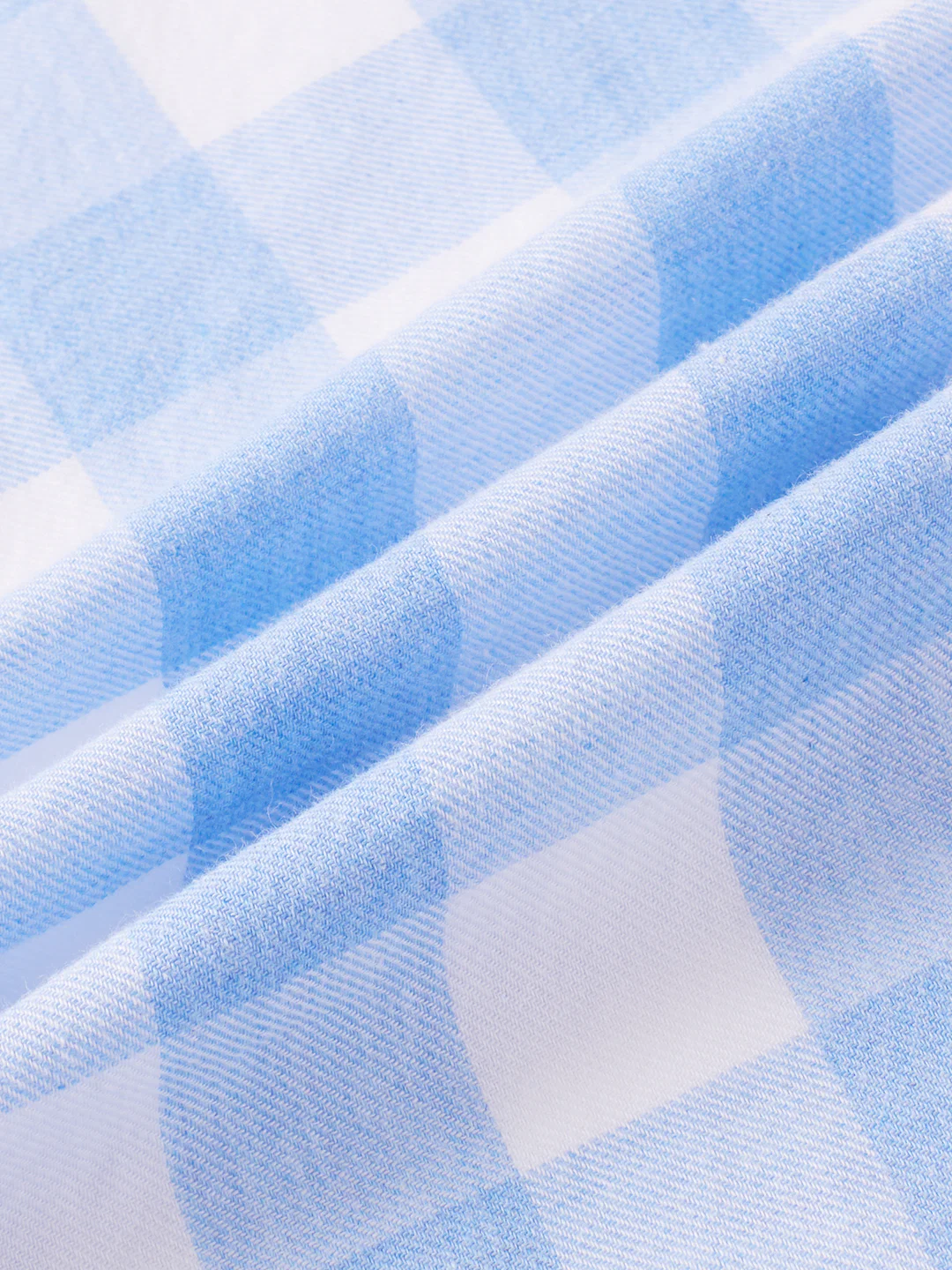 Refreshing Sky Blue Melange Gingham Checks Shirt - Image 9