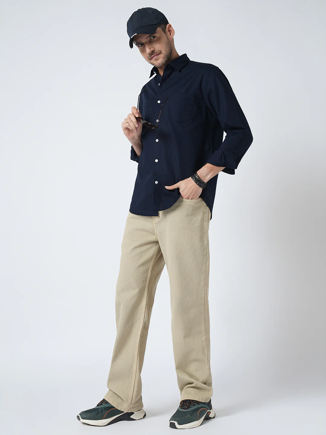 Regal Navy Slub Shirt - Image 8
