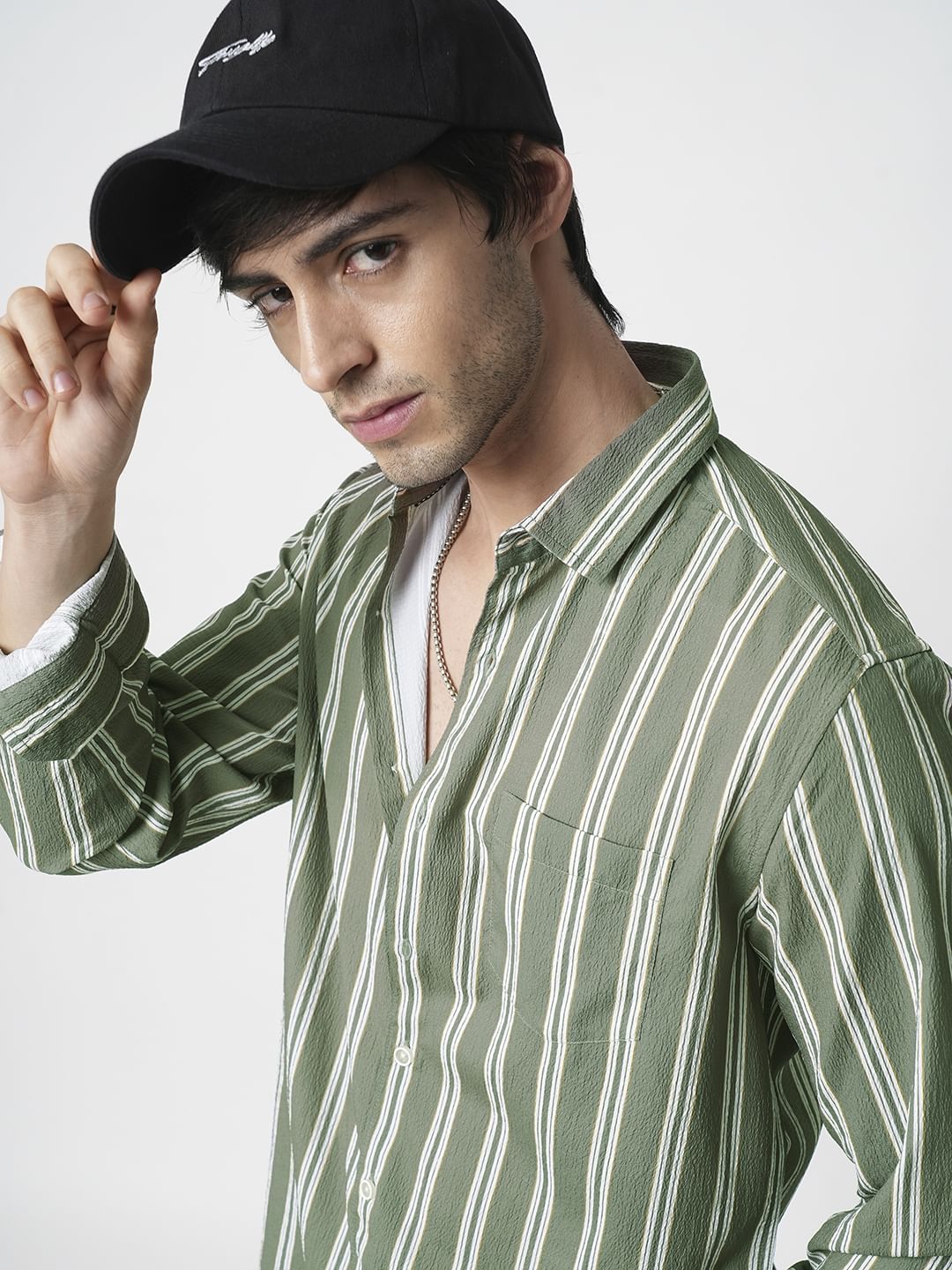Reseda Green Striped Shirt - Image 2