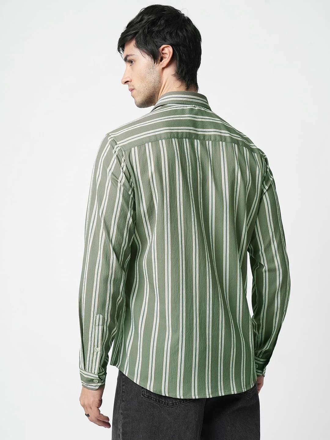 Reseda Green Striped Shirt - Image 6