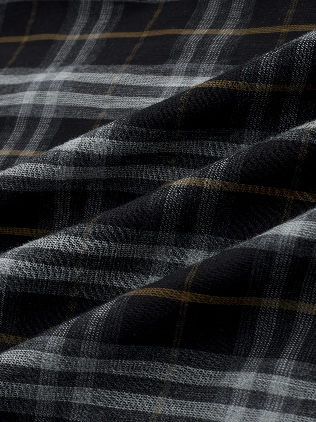 Rich Black Contrast Windowpane Melange Checks Shirt - Image 3
