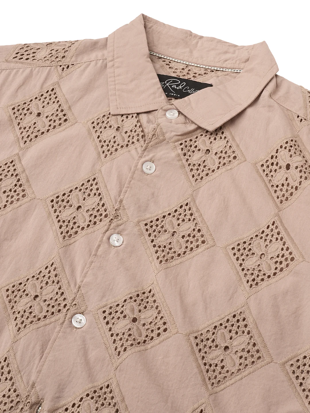 Rose Dust Artisan Stitch Schiffli Shirt - Image 3