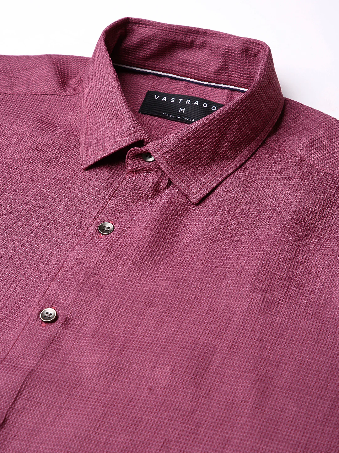 Rose Pink Mosaic Textured Shirt - Image 3