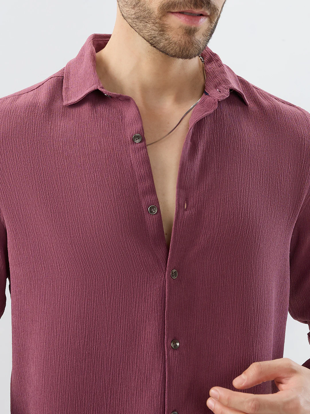 Rosewood Breeze Crepe Casual Shirt - Image 3