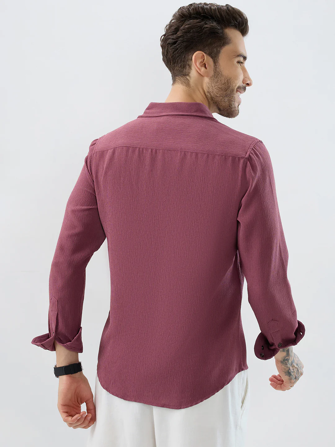 Rosewood Breeze Crepe Casual Shirt - Image 7
