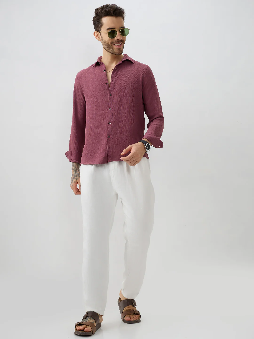 Rosewood Breeze Crepe Casual Shirt - Image 8