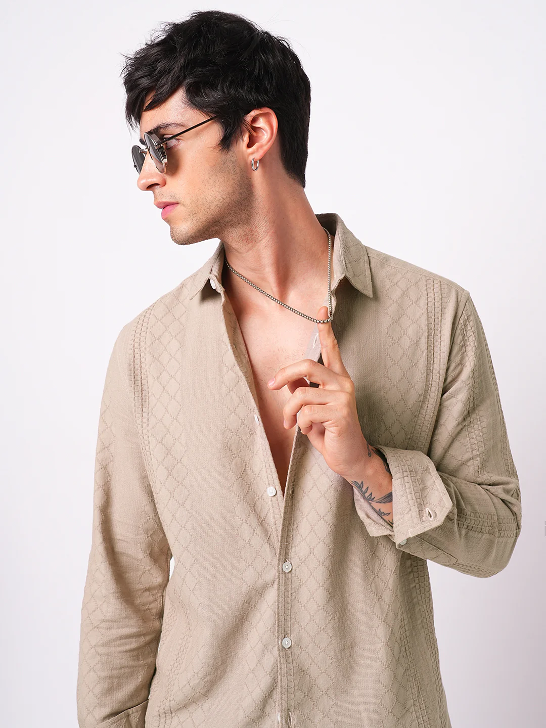 Rosy Brown Embroidered Shirt - Image 2
