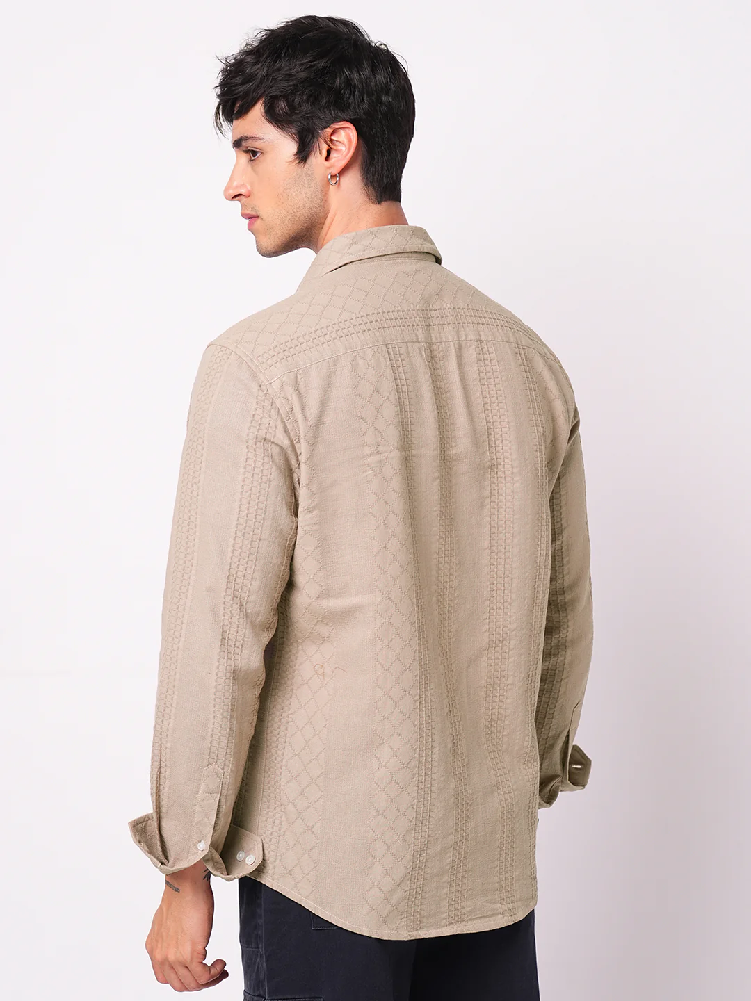 Rosy Brown Embroidered Shirt - Image 7