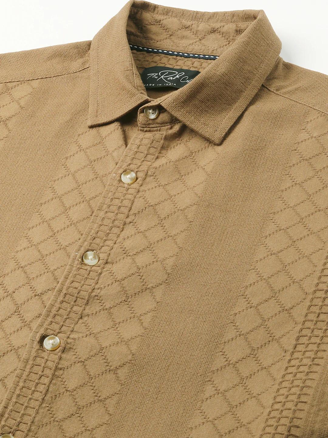 Russet Brown Embroidered Shirt - Image 3
