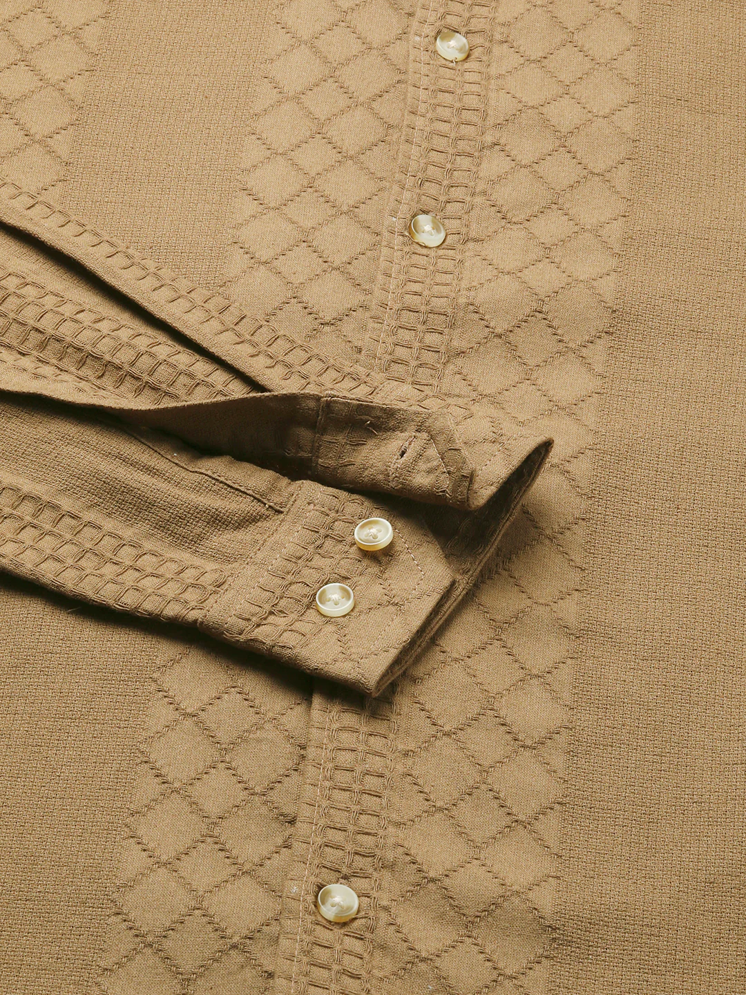Russet Brown Embroidered Shirt - Image 9