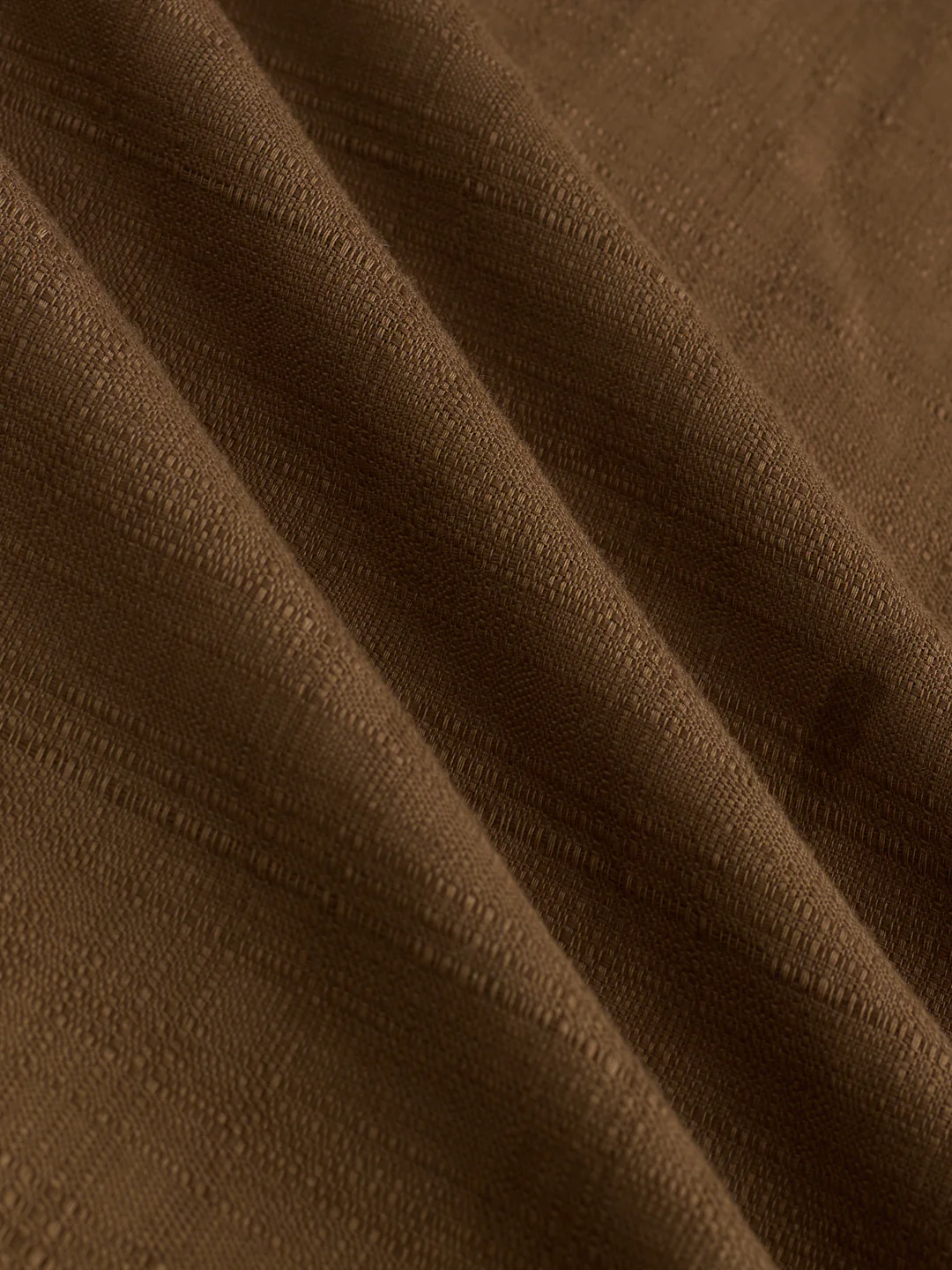 Russet Brown Micro Grid Weave Textured Shirt - Image 9