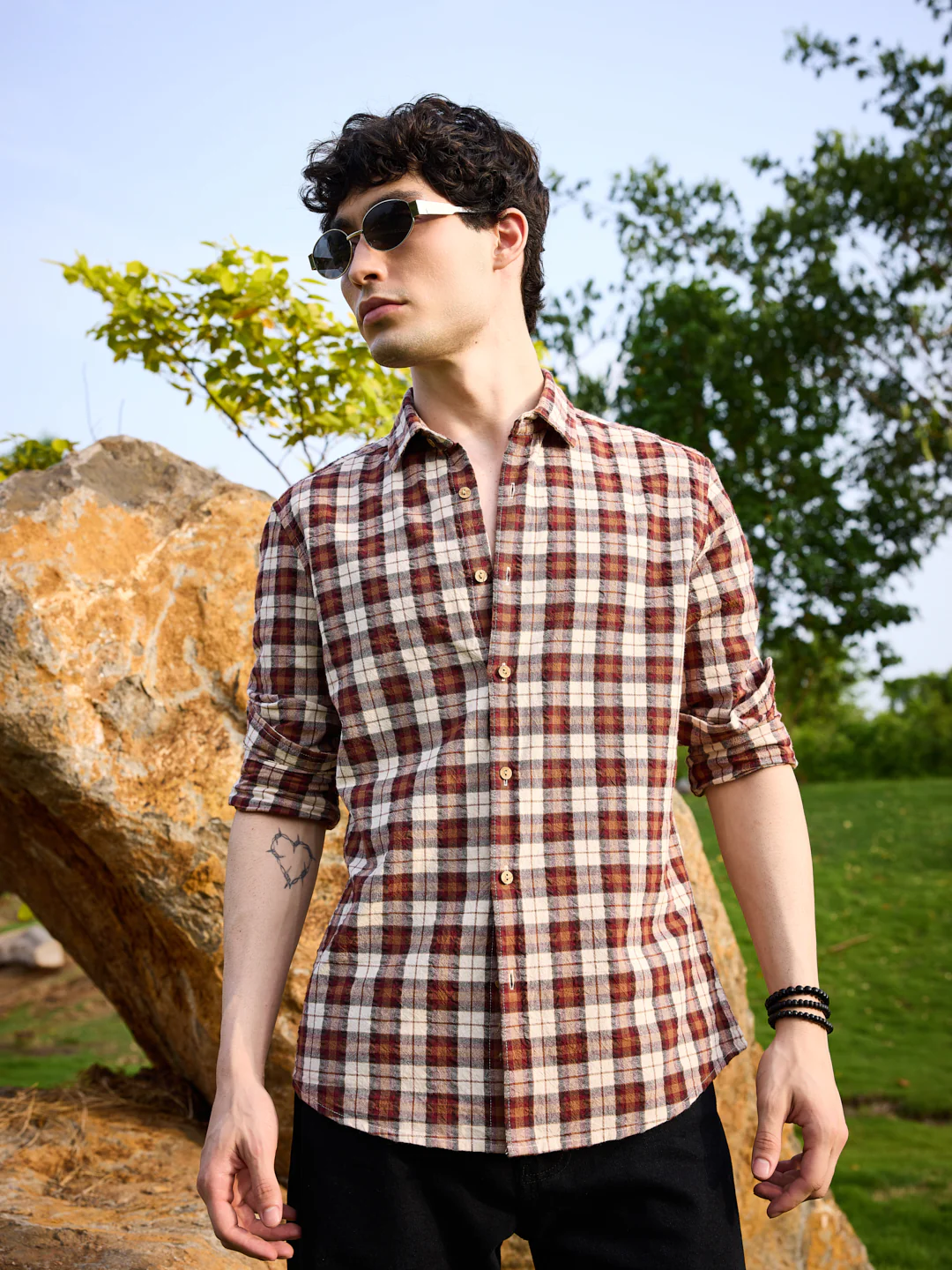 Rustic Auburn Checkmate Seersucker Shirt - Image 3