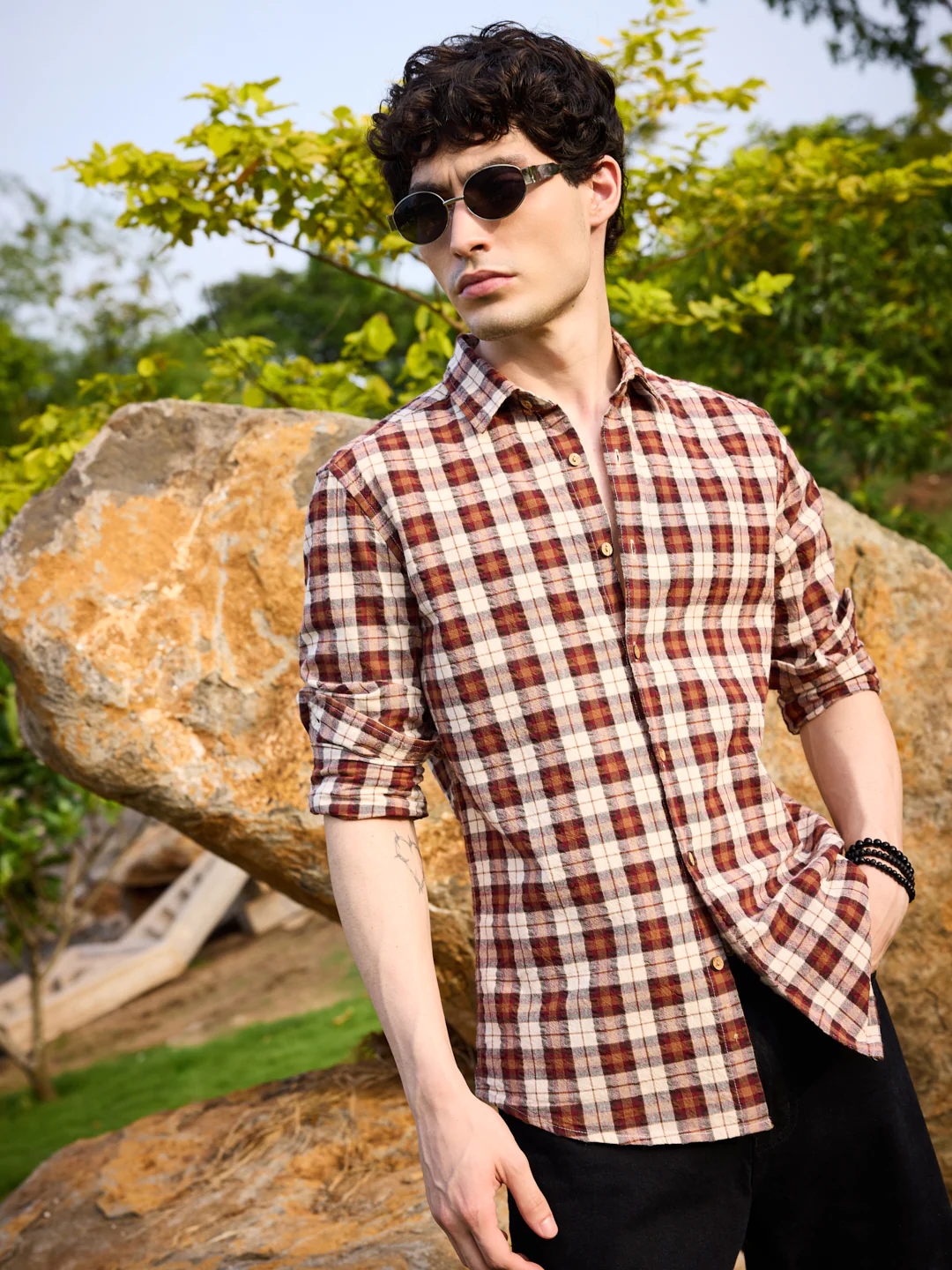 Rustic Auburn Checkmate Seersucker Shirt - Image 4
