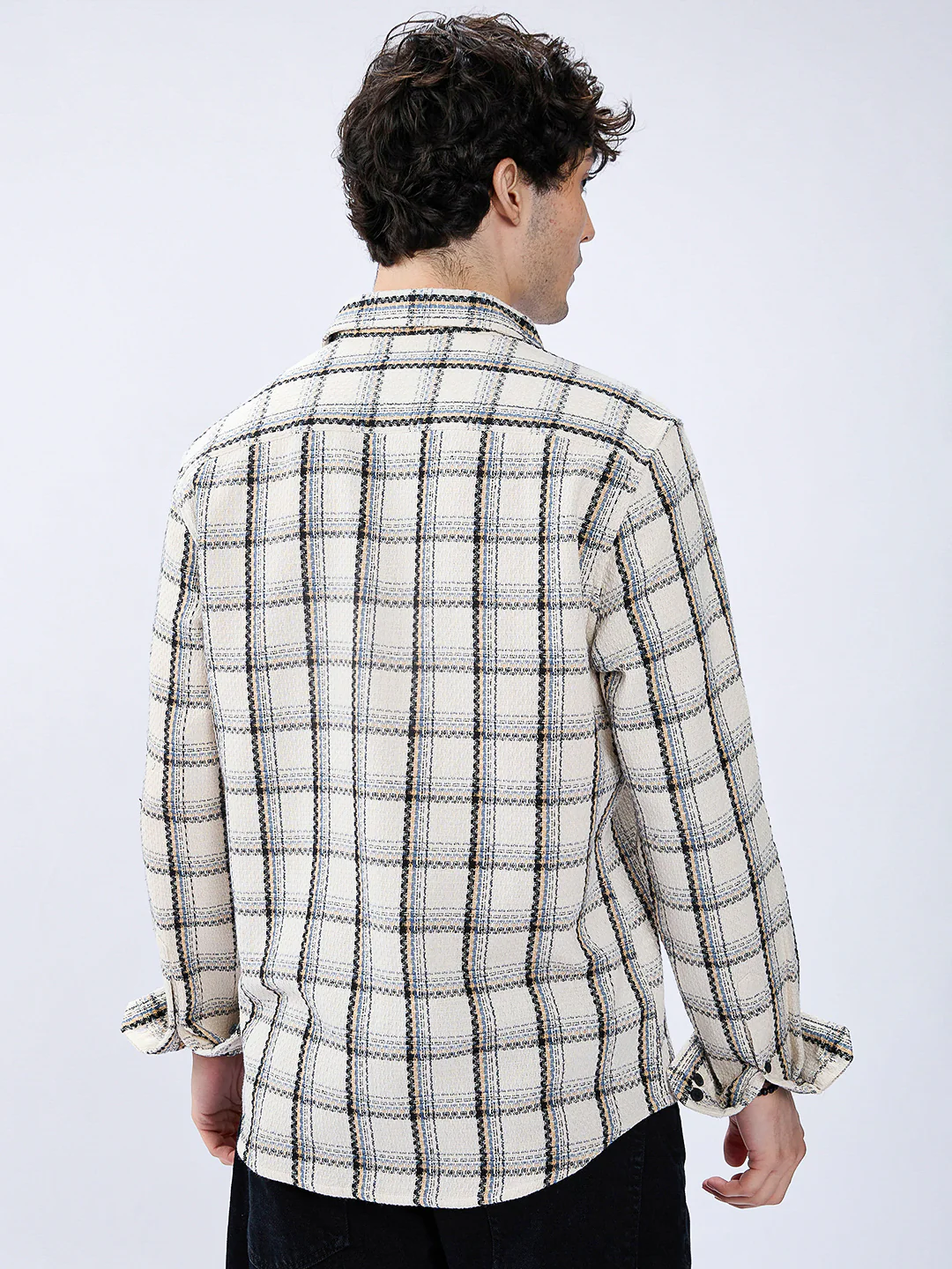 Rustic Crosshatch Plaid Checks Statement Shirt - Image 6