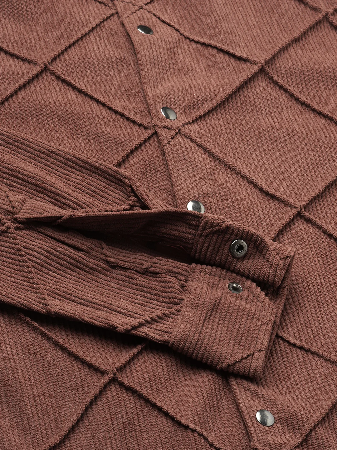 Rustic Diamond Embossed Corduroy Shirt - Image 9