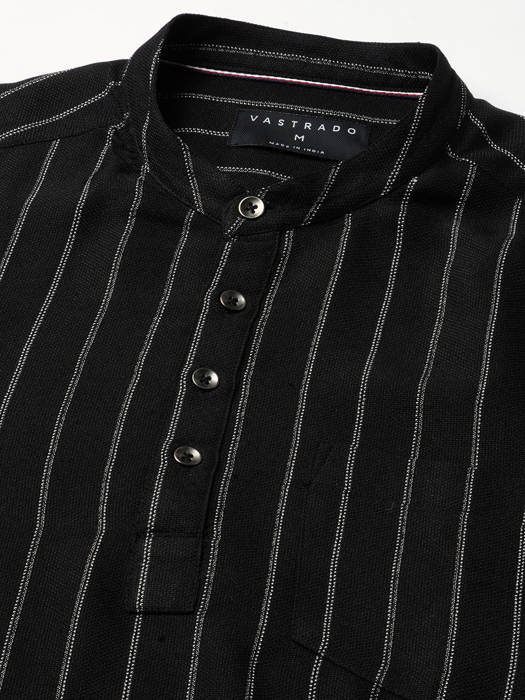 Sable Black Chalk Striped Kurta - Image 3