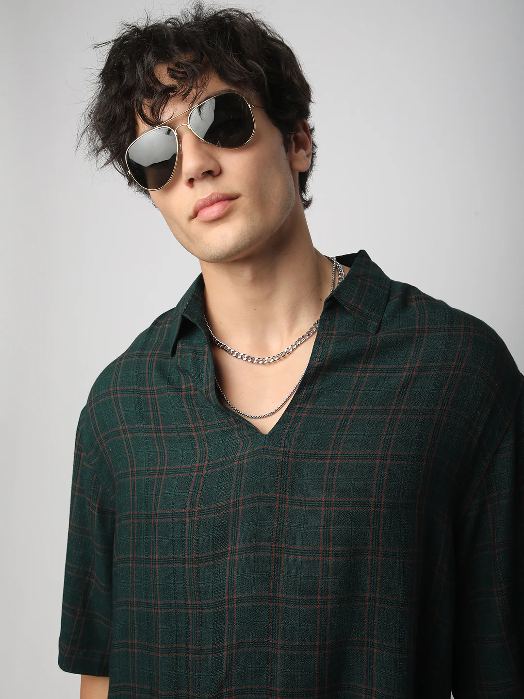Sacramento Tattersall Checkered Oversized Polo Shirt - Image 2