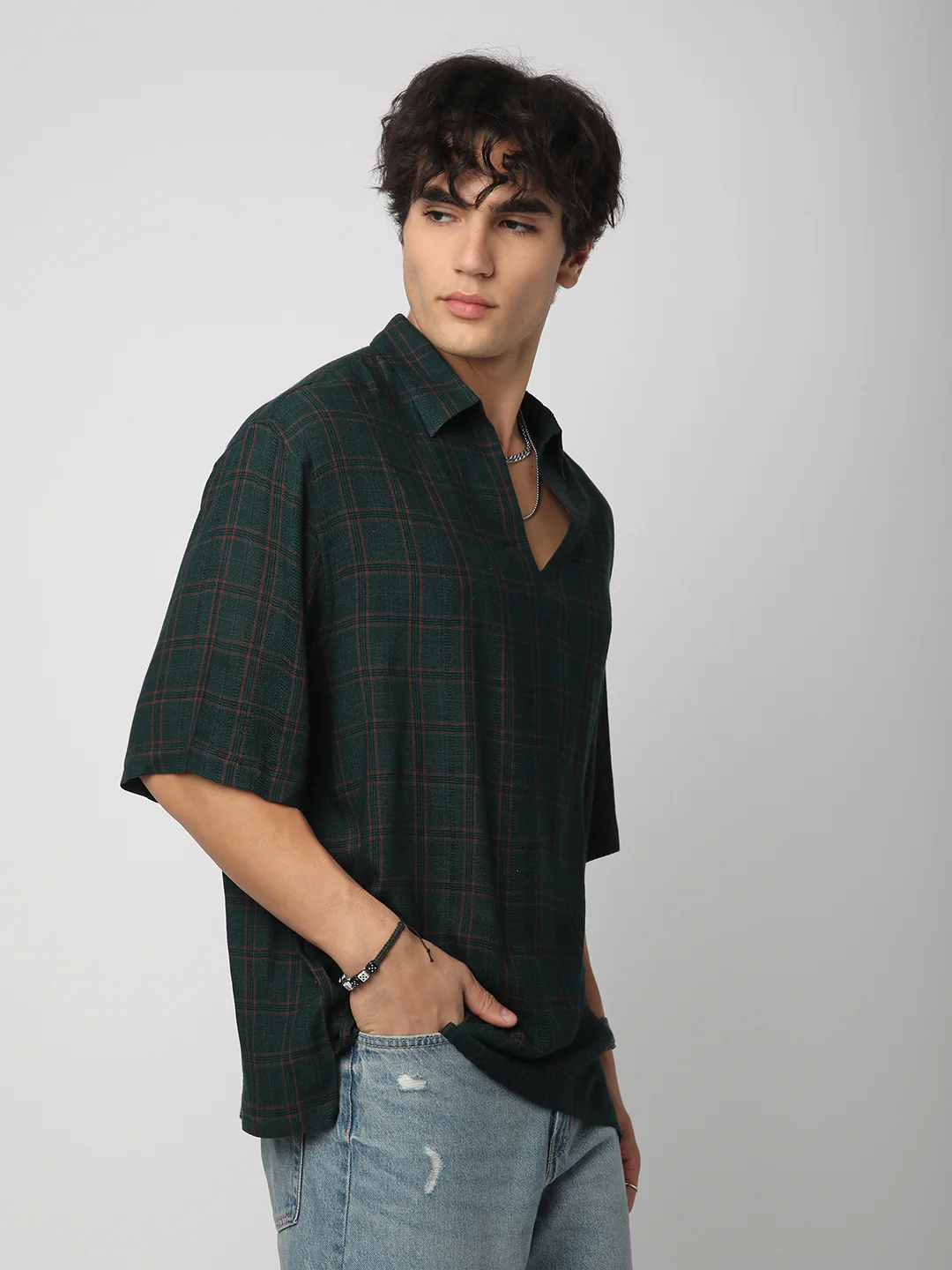 Sacramento Tattersall Checkered Oversized Polo Shirt - Image 5