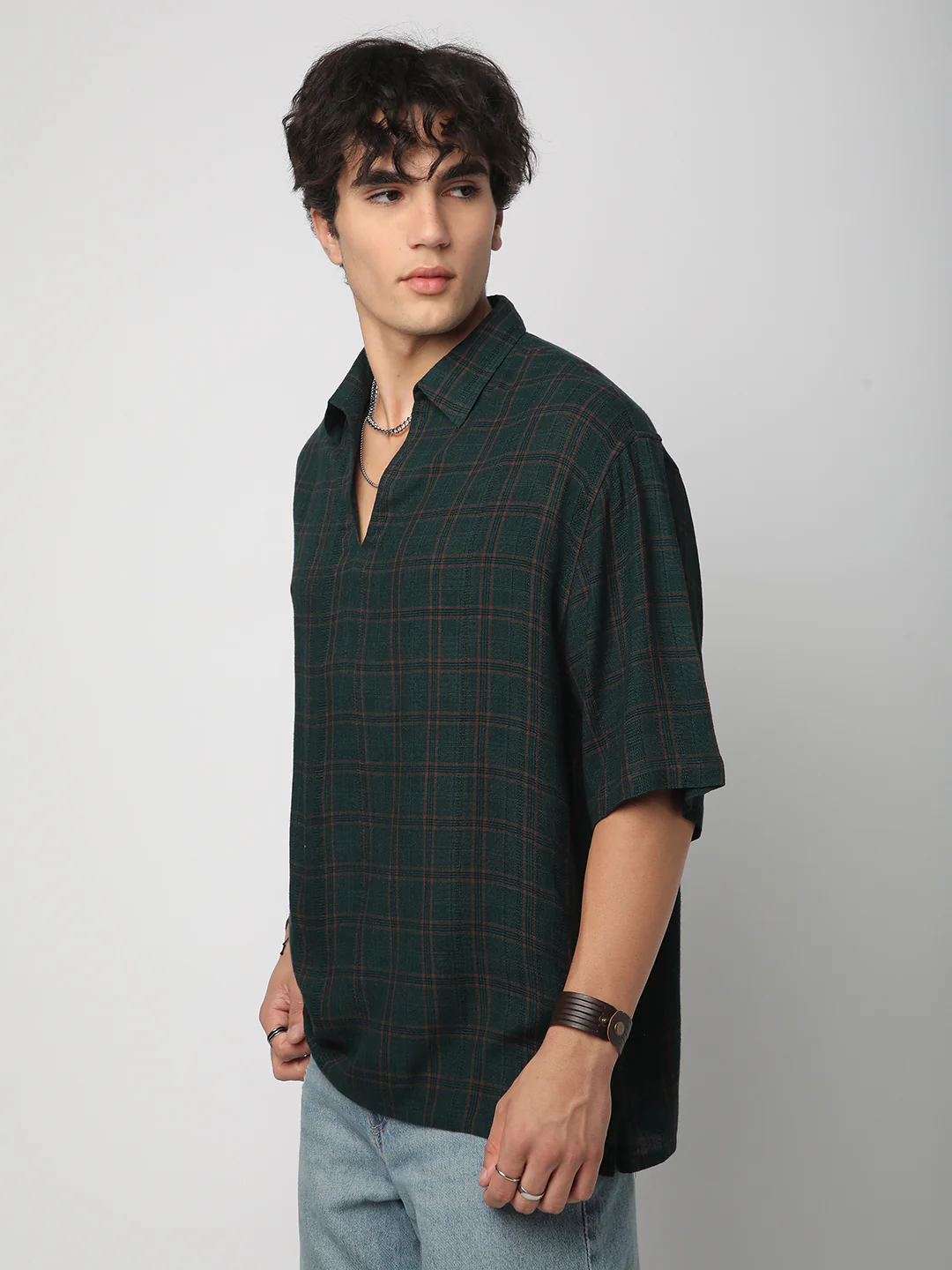 Sacramento Tattersall Checkered Oversized Polo Shirt - Image 6