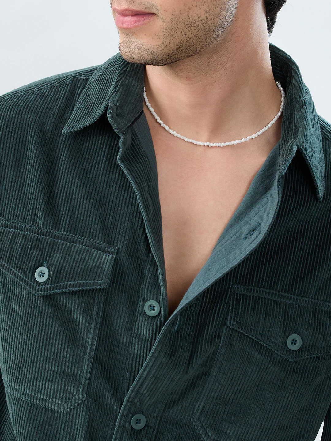 Sacremento Green Corduroy Double Pocket Shirt - Image 3