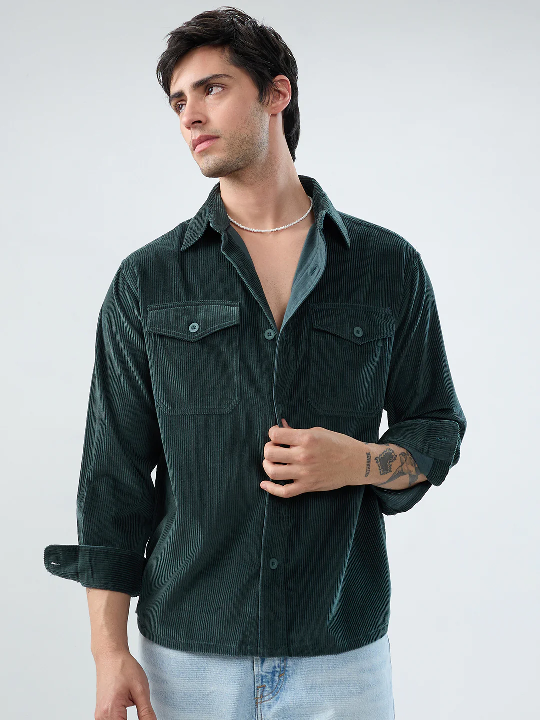 Sacremento Green Corduroy Double Pocket Shirt - Image 5