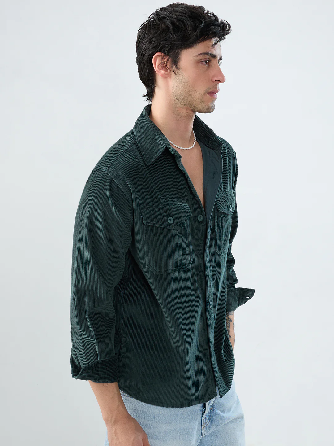 Sacremento Green Corduroy Double Pocket Shirt - Image 6