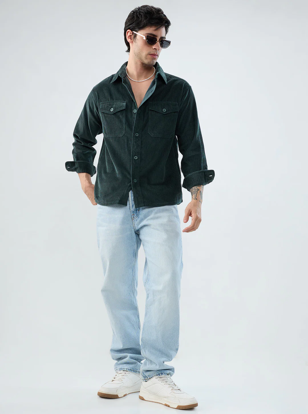 Sacremento Green Corduroy Double Pocket Shirt - Image 8