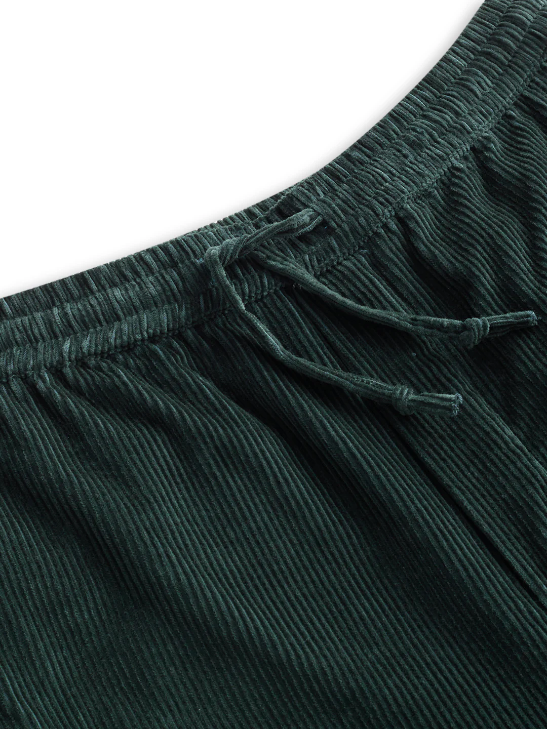 Sacremento Green Corduroy Straight-Fit Trousers - Image 3