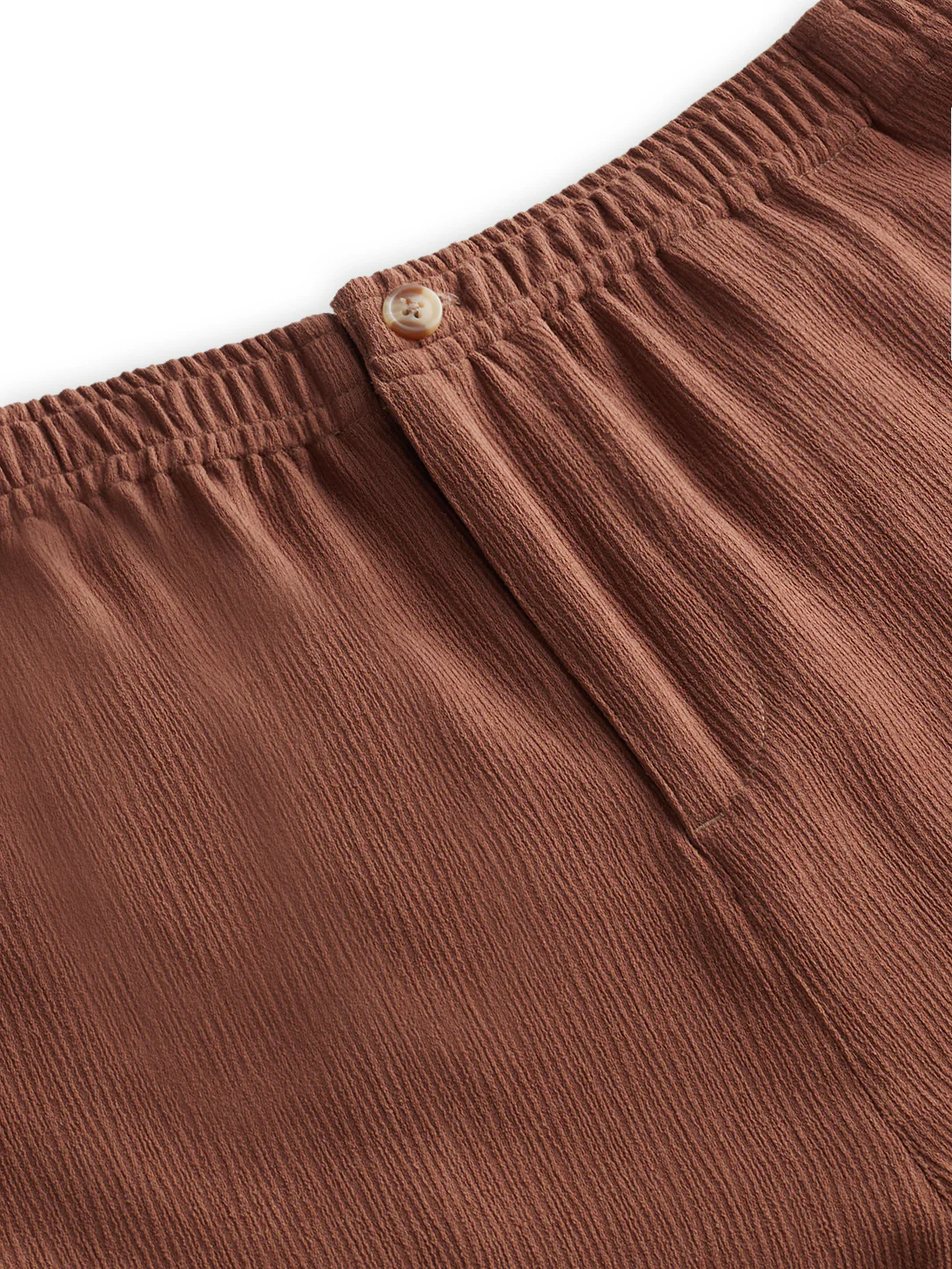 Saddle Brown Wide-Leg Crepe Comfort Trousers - Image 3
