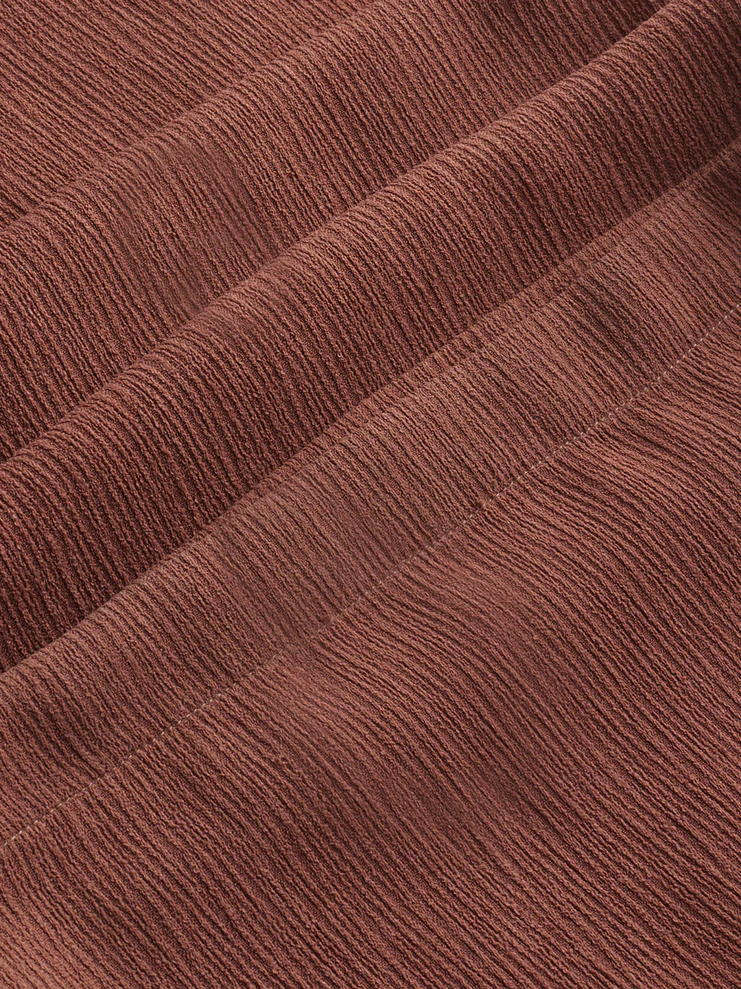 Saddle Brown Wide-Leg Crepe Comfort Trousers - Image 9