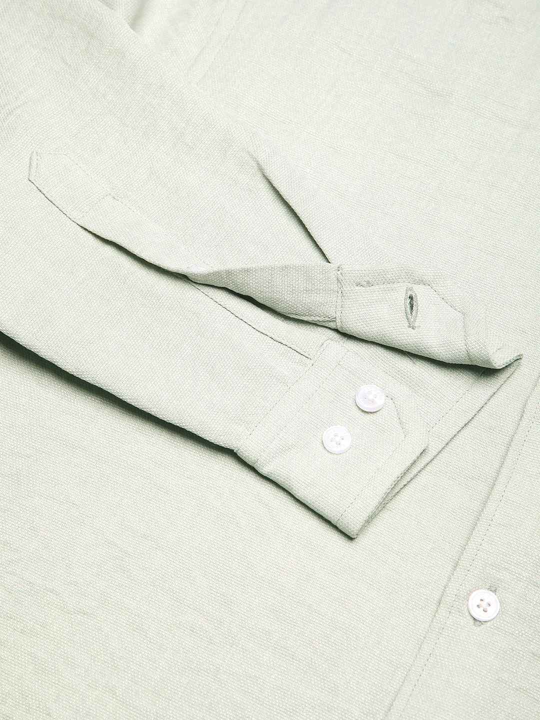 Sage Green Minimalist Solid Shirt - Image 9