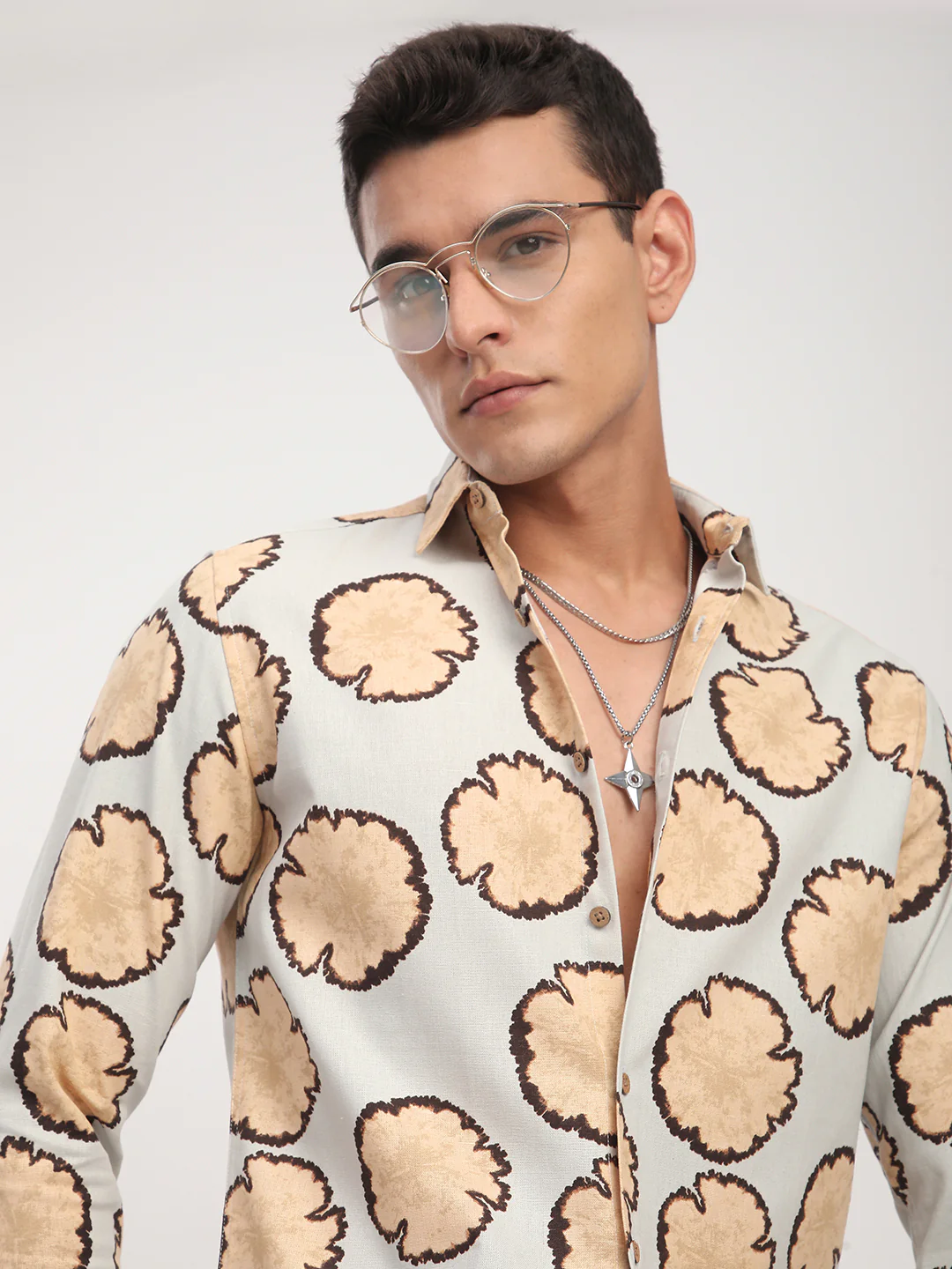 Sage Grey Botanical Bloom Shirt - Image 2