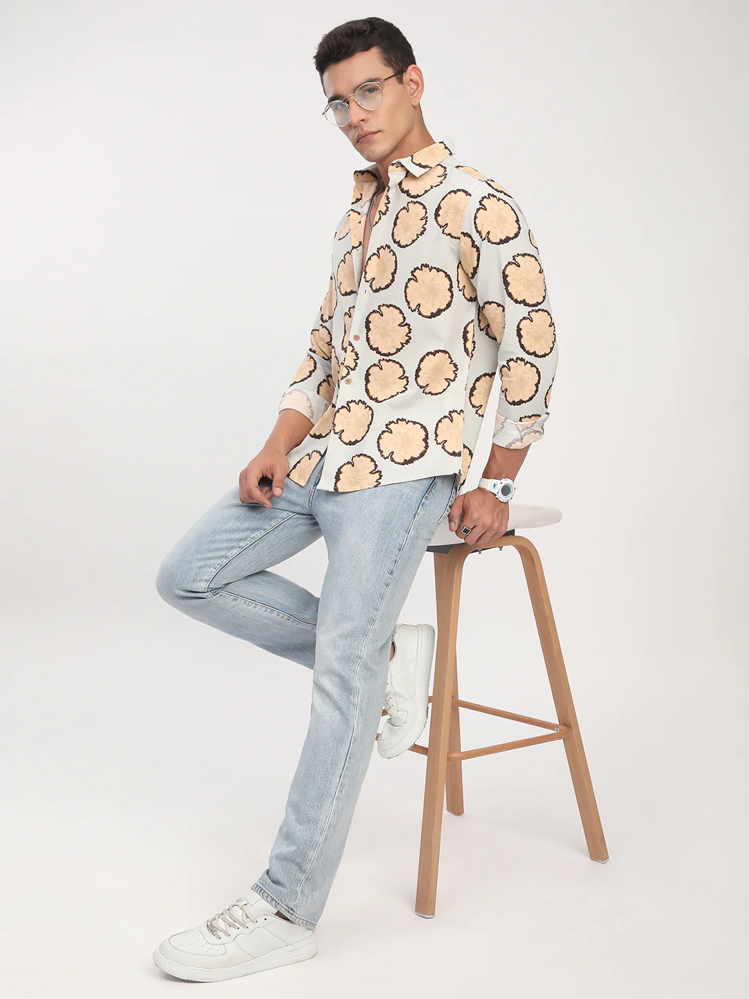 Sage Grey Botanical Bloom Shirt - Image 8